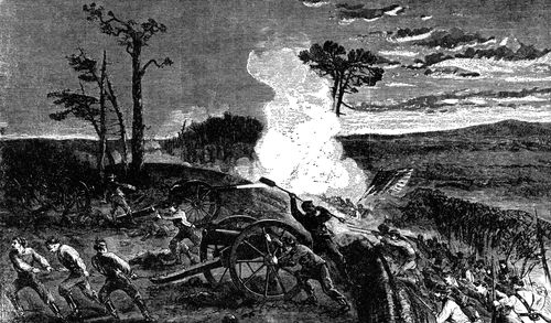 The Army of the Cumberland - Gen. Baird's Division Capturing Rebel Guns on Left of Missionary Ridge