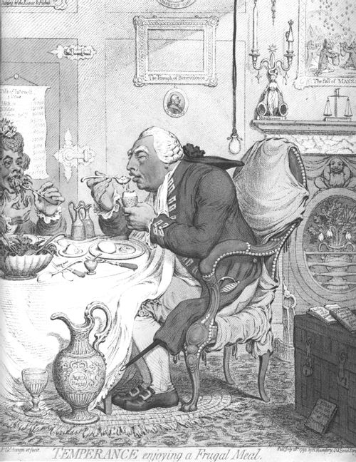 George III Enjoying a Frugal Meal