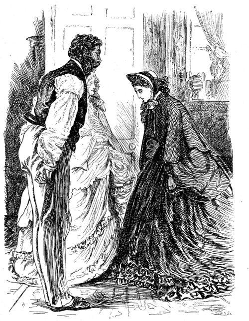 Illustration for 'Eleanor's Victory' by Miss Braddon, scene 2.