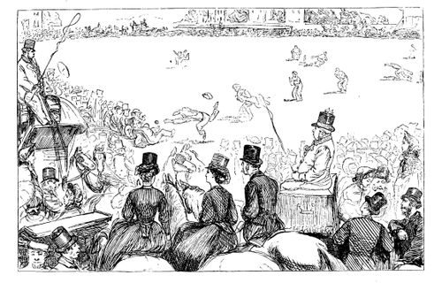 The University Cricket Match - a sketch at Lord's.