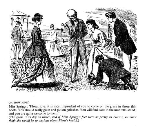 Victorians playing croquet.