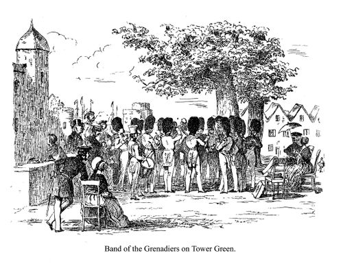 Band of Grenadiers on Tower Green.