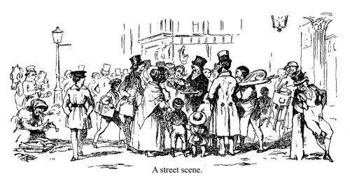 A street scene.
