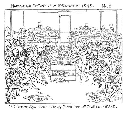 Manners and customs of 'ye Englyshe', scene 3.