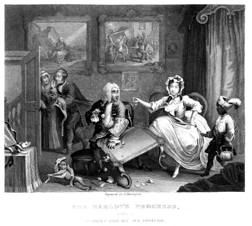 The Harlot's Progress - Quarrels with her Jew protector.