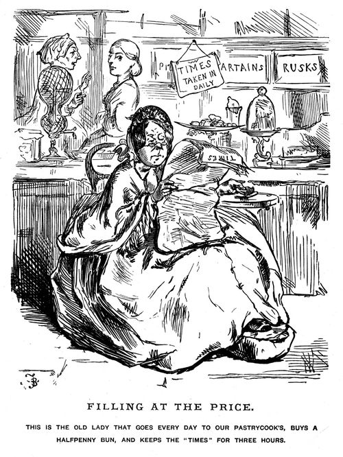 An unpopular woman in a bakery shop.