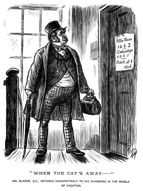 A lawyer returns unexpectedly from vacation.