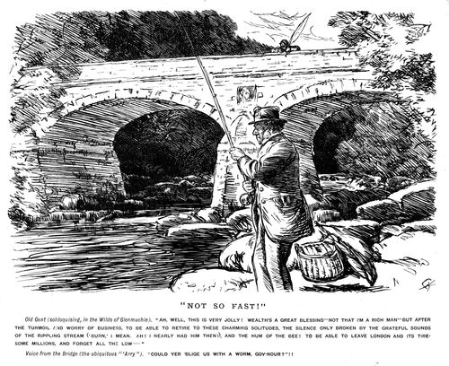 A retired man relaxing by fishing.