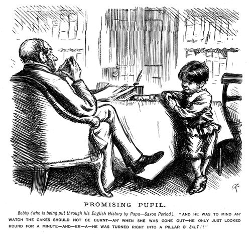 A child being taught English history.