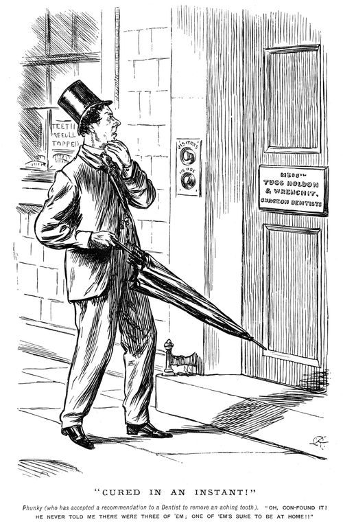 A gentleman visiting a dentist.