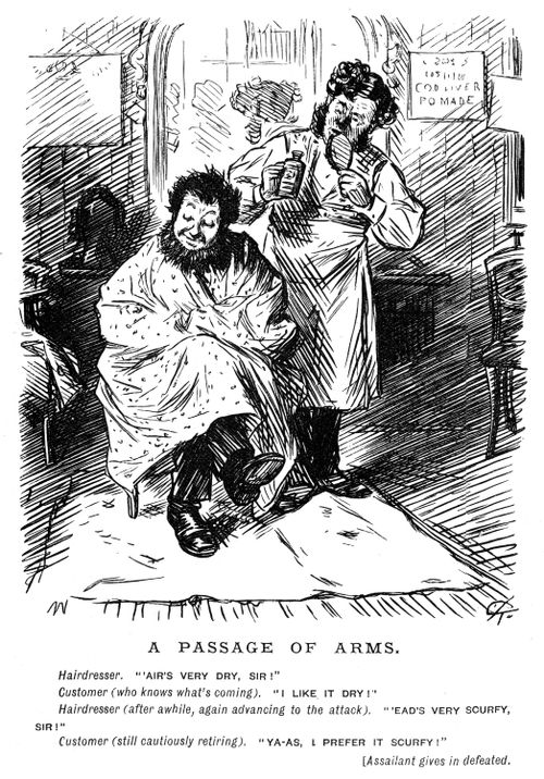 A man with scruffy hair in a hairdressers.