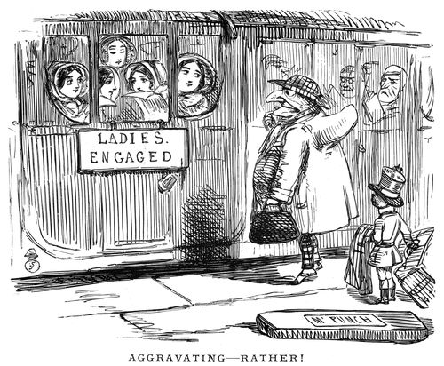 Punch waiting to board a train.