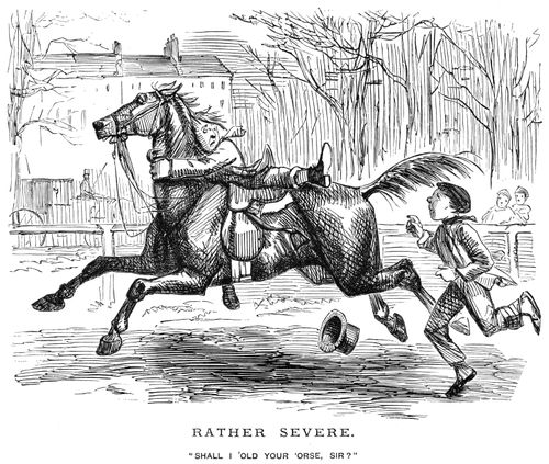 A horse running wild.