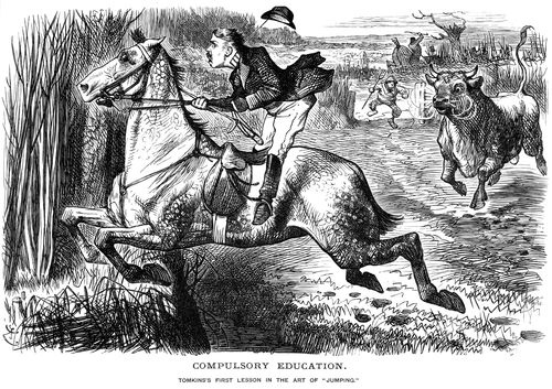 A rider being chased by a bull