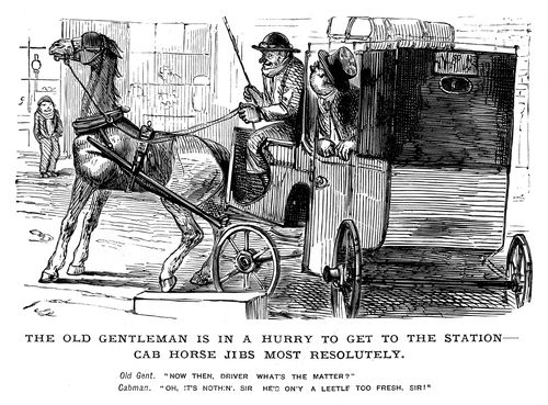 A carriage on the way to the station
