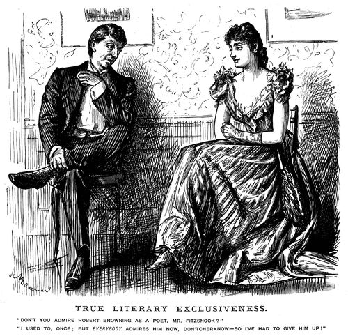 A man and a woman discussing poetry 