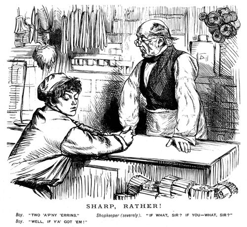 An impolite young man making an order