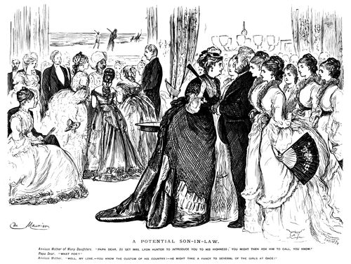 A mother wanting to introduce her daughters to a member of a foreign royal family