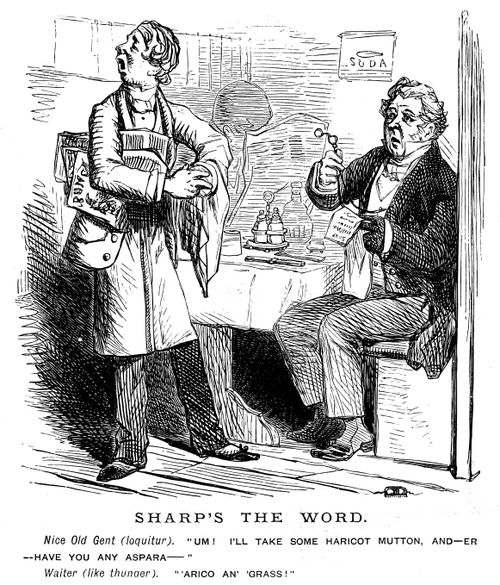 A man ordering Haricot Mutton in a restaurant