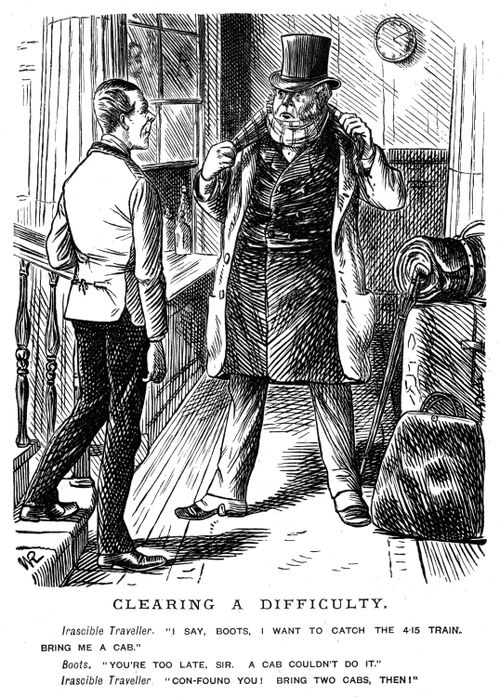 A man late for his train