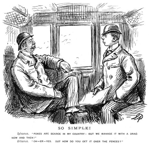 Two men inside a drag carriage