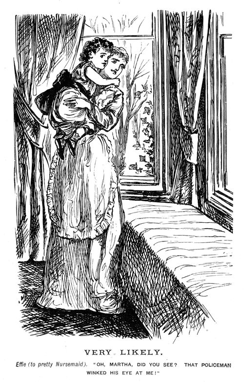 A child and a babysitter gazing out of a window