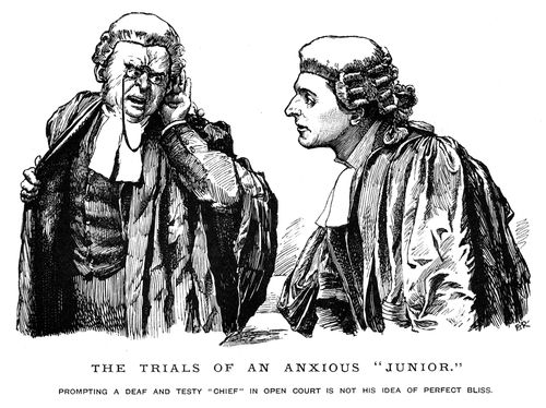 Two lawyers in a royal court