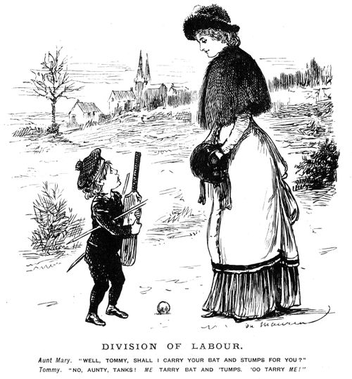 A child with his cricket set