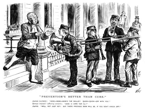 A man paying a German group to leave promptly