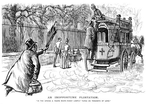 A man late for his bus
