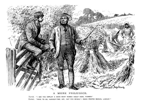 A farmer and his workers