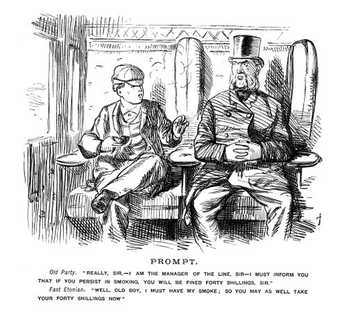 Smoking on the train