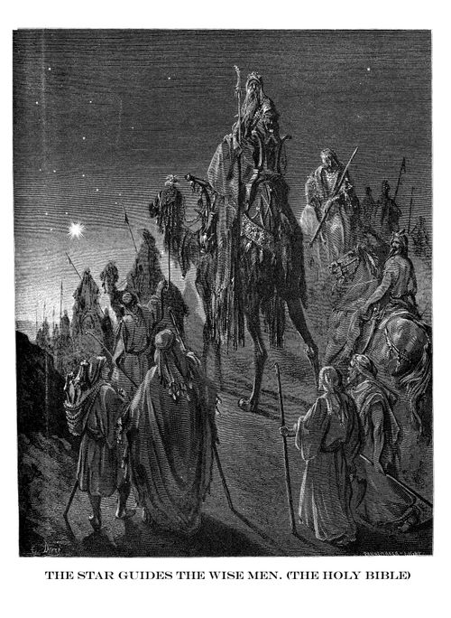 The Star Guides the Three Wise Men (The Holy Bible).