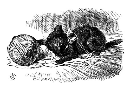 Alice Through the Looking Glass - The Black Kitten.