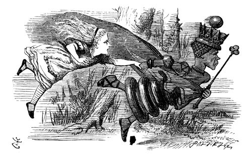 Alice Through the Looking Glass - Alice and the Red Queen.