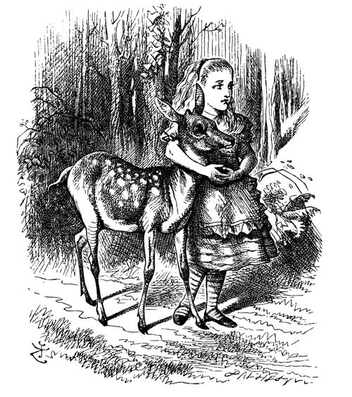 Alice Through the Looking Glass - Alice and the Fawn.
