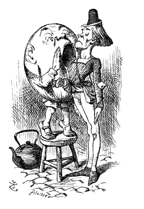 Through the Looking Glass - Humpty Dumpty and the Messenger.