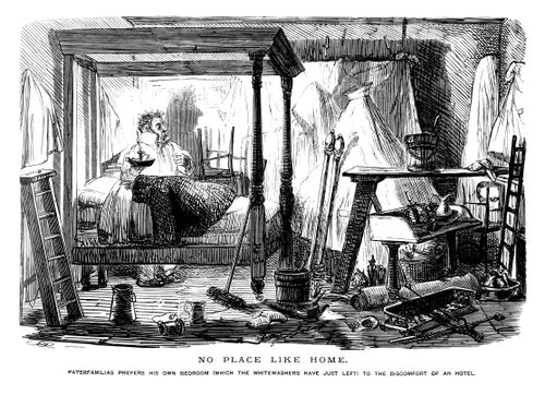 A Bedroom In The Middle Of Being Redecorated.