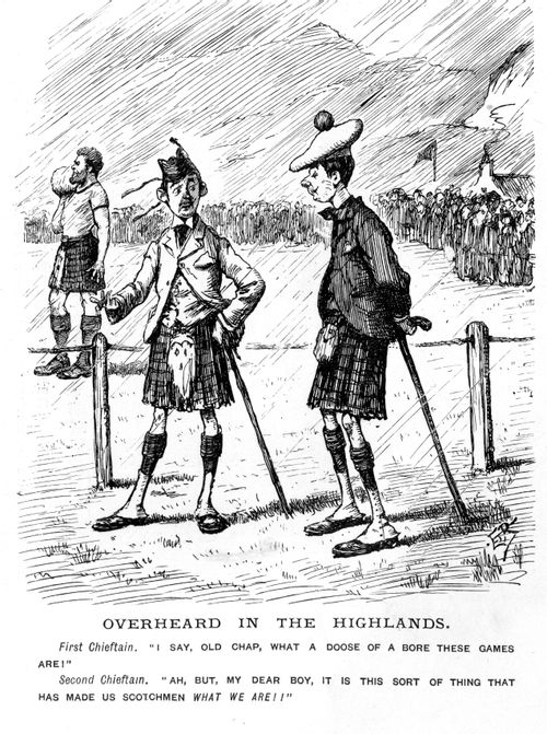 At A Sports Competition In The Highlands.
