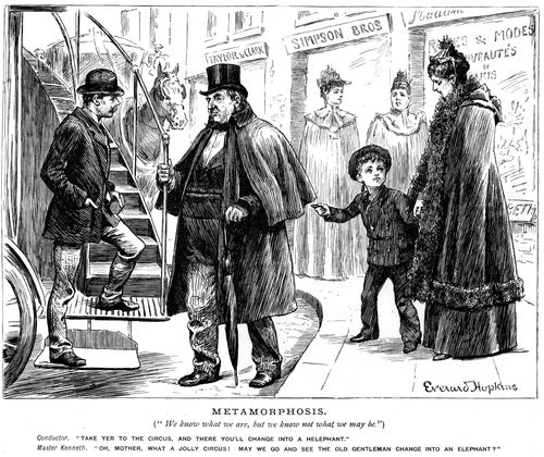 A Boy And His Mother Out Shopping.