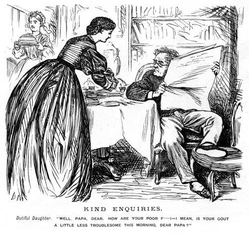 A Daughter and Father at Breakfast.