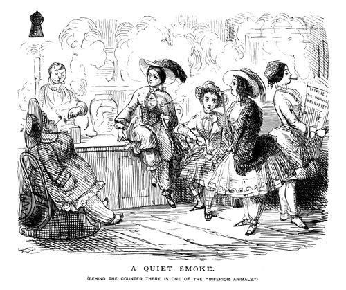 Women going out for a Smoke.