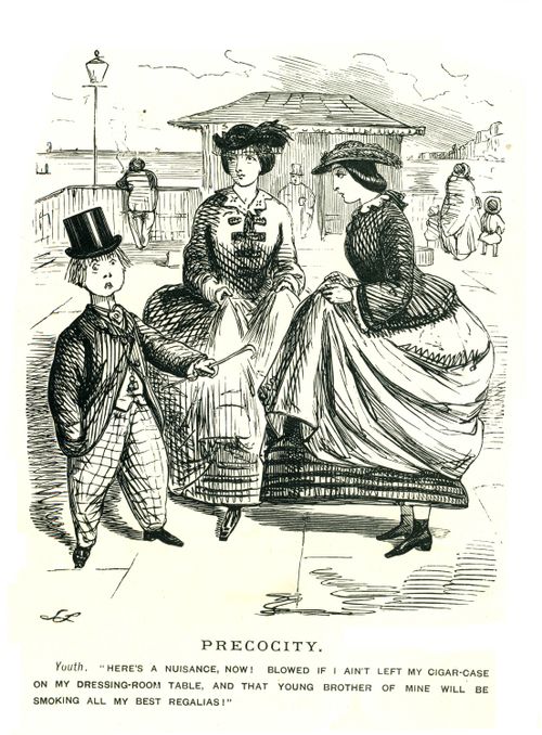 Two Ladies and A Boy At The Seaside.