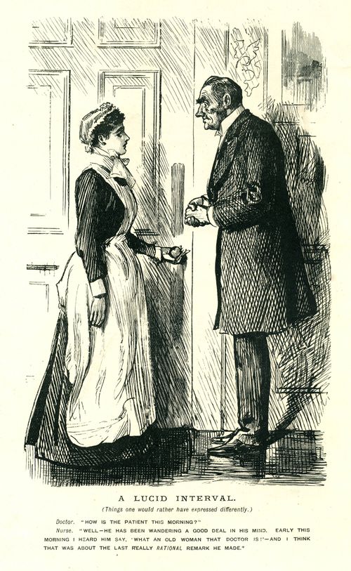 A nurse Reports A Patient's Condition To The Doctor.