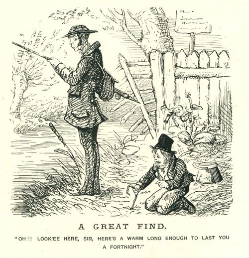 A Boy Finds A Worm.