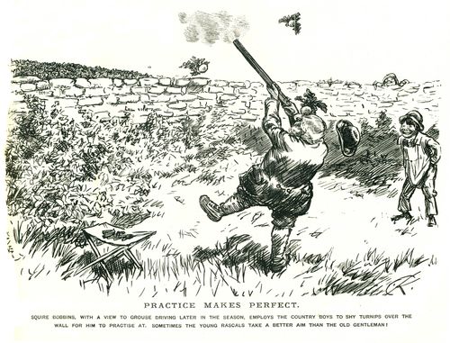 A Country Boy Throws a Turnip at the Squire.