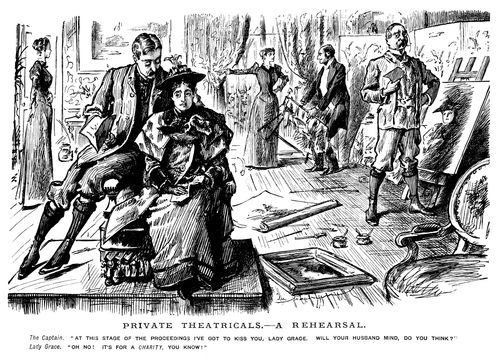 Charity theatre rehearsal