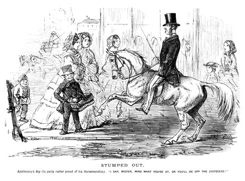 Boy and horse rider