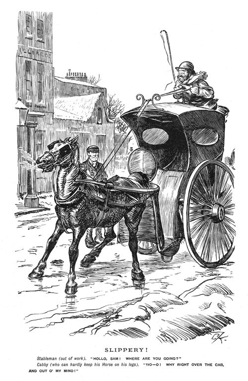 Carriage sliding on ice
