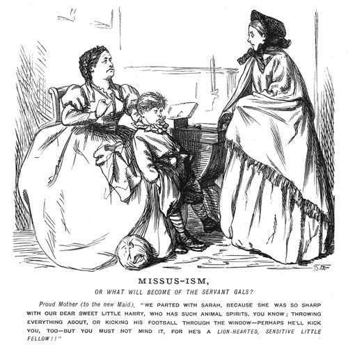 Proud mother and new maid